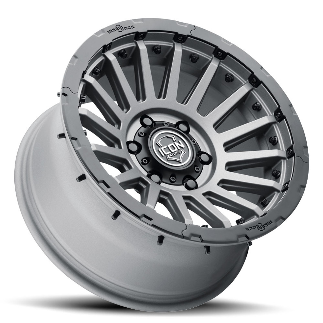 ICON Alloys Recon Pro, Charcoal, 17 x 8.5 / 5 x 4.5, 0mm Offset, 4.75" BS