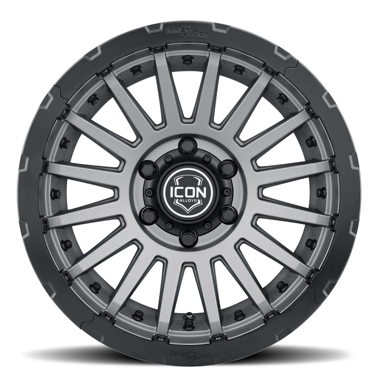 ICON Alloys Recon Pro, Charcoal, 17 x 8.5 / 5 x 5, -6mm Offset, 4.5" BS