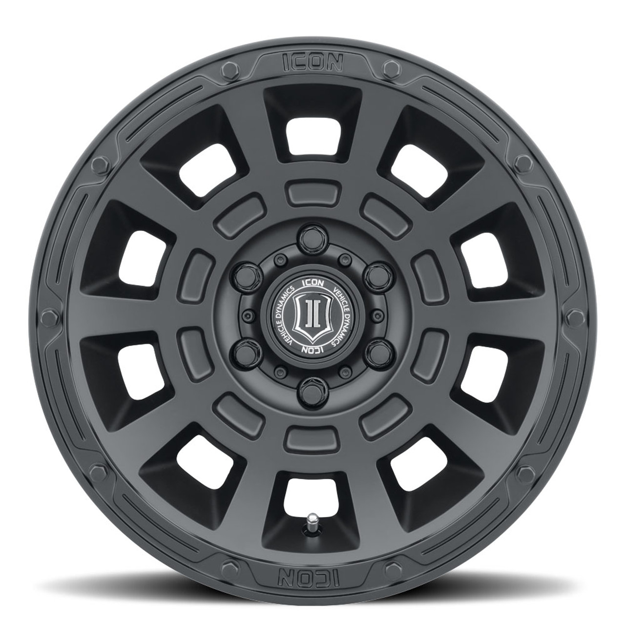 ICON Alloys Thrust, Satin Black, 17 x 8.5 / 5 x 150, 25mm Offset, 5.75" BS