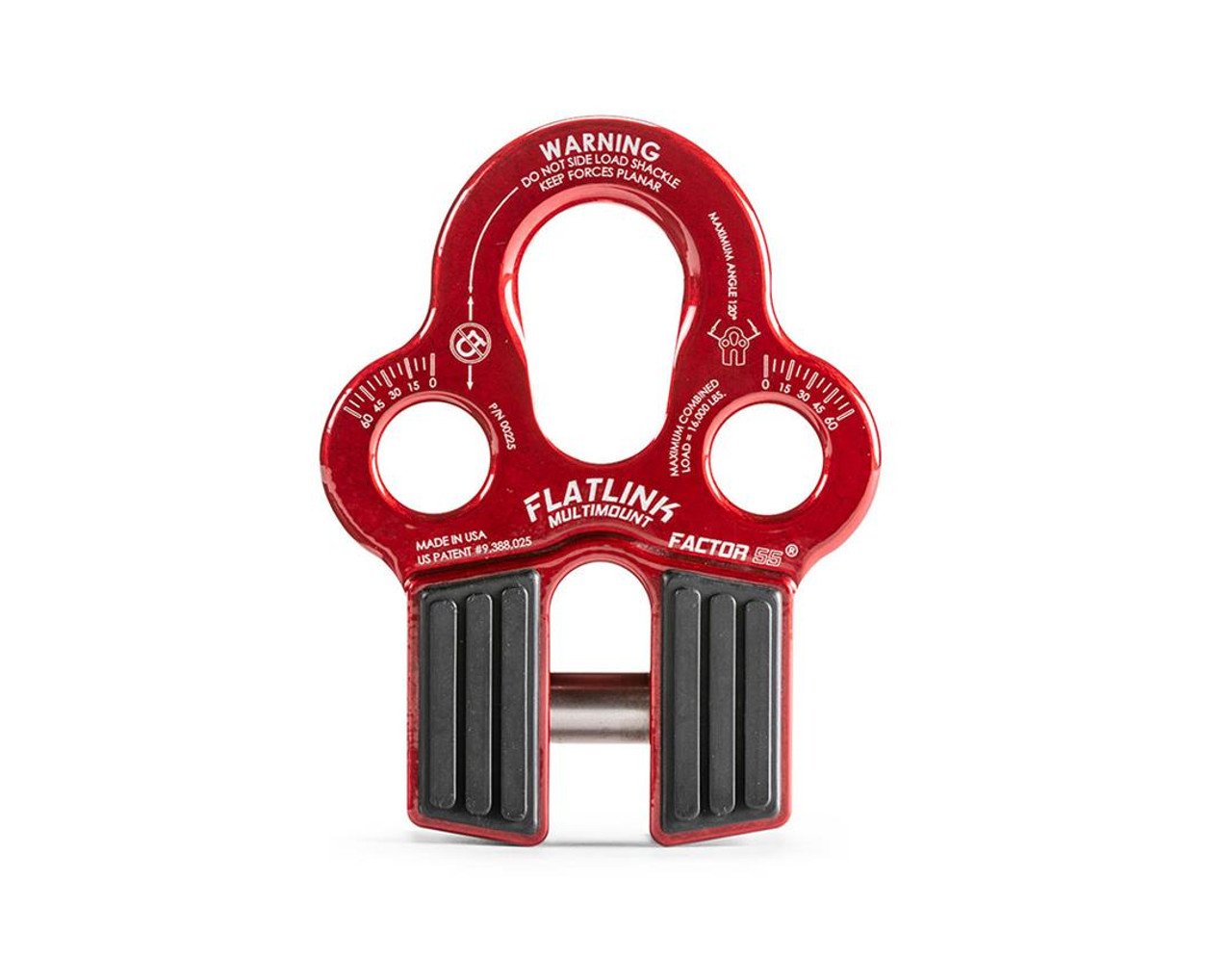 FlatLink Multi-Mount Winch Shackle Mount, Red | Universal | 00225-01