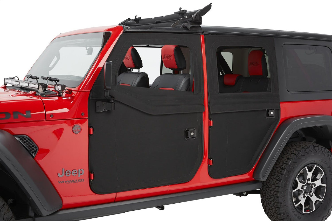 Full Fabric Door Kit, Rear, Black Diamond | (18-24) Wrangler JL, (20-24) Gladiator JT | 51751-35