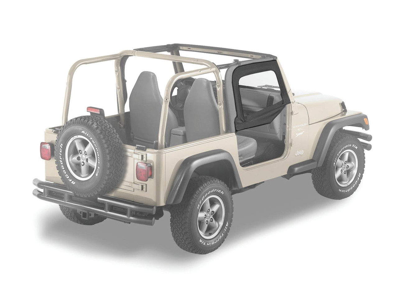 Upper Fabric Doors, Black Denim | (97-06) Wrangler TJ | 51790-15