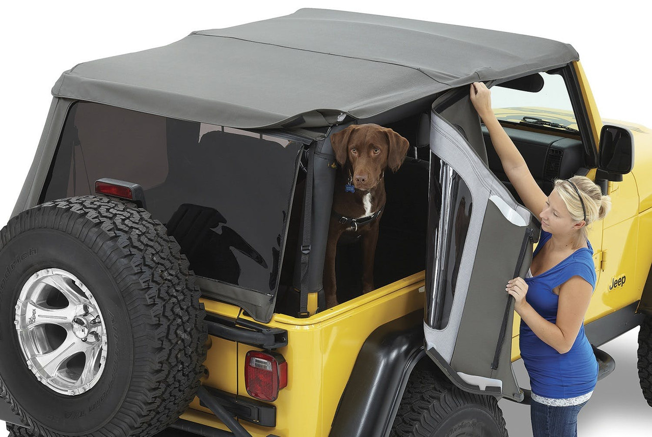 Replacement Windows, Rear, Black Twill | (97-06) Wrangler TJ | 58420-17