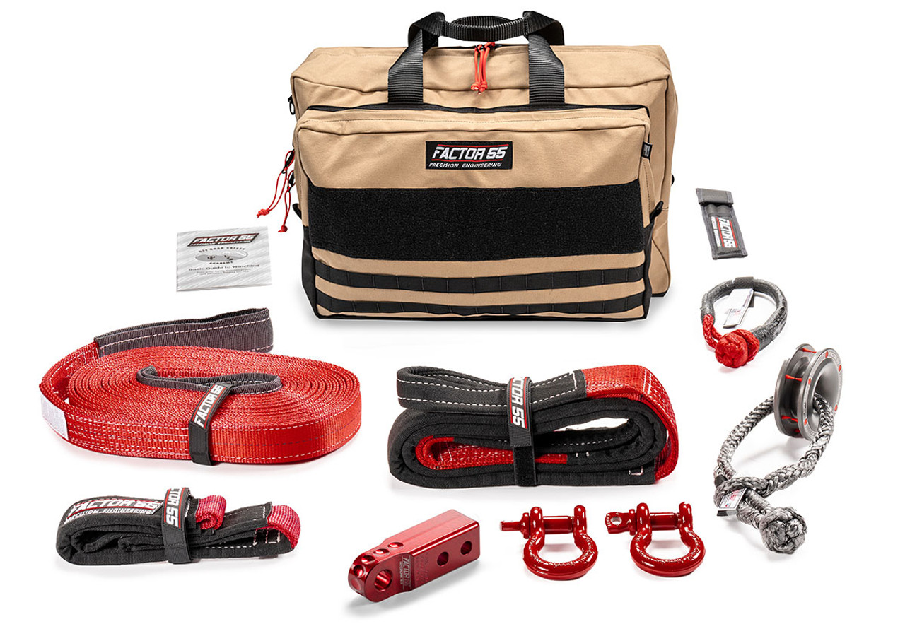 Sawtooth Winching/Towing Vehicle Recovery Kit, Red, Large | Universal | 00475-01-LARGE