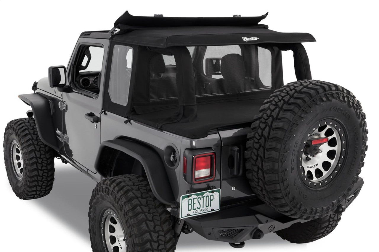 Halftop Soft Top Conversion Kit, Black Diamond | (18-24) Wrangler JL, 2 Door | 80101-35