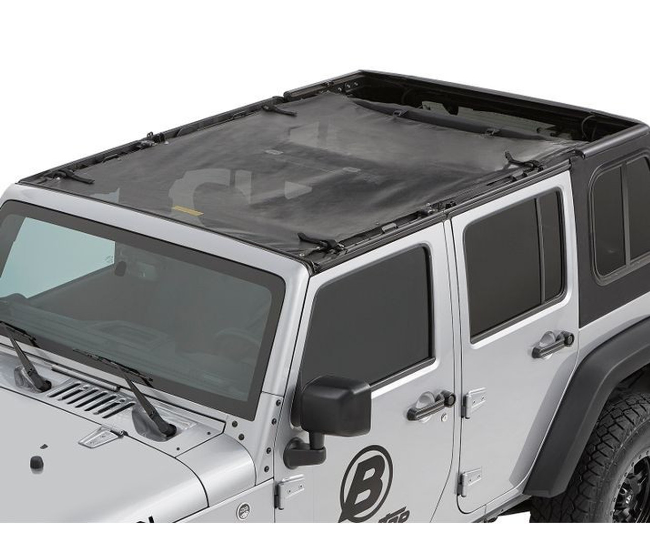 Sun Extended Safari Style Bikini Top, Mesh | (07-18) Wrangler JK, 4 Door | 52401-11