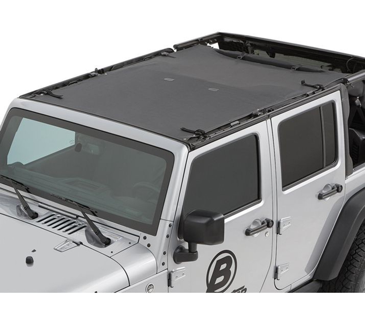 Sun Extended Safari Style Bikini Top, Black Diamond | (07-18) Wrangler JK, 4 Door | 52401-35