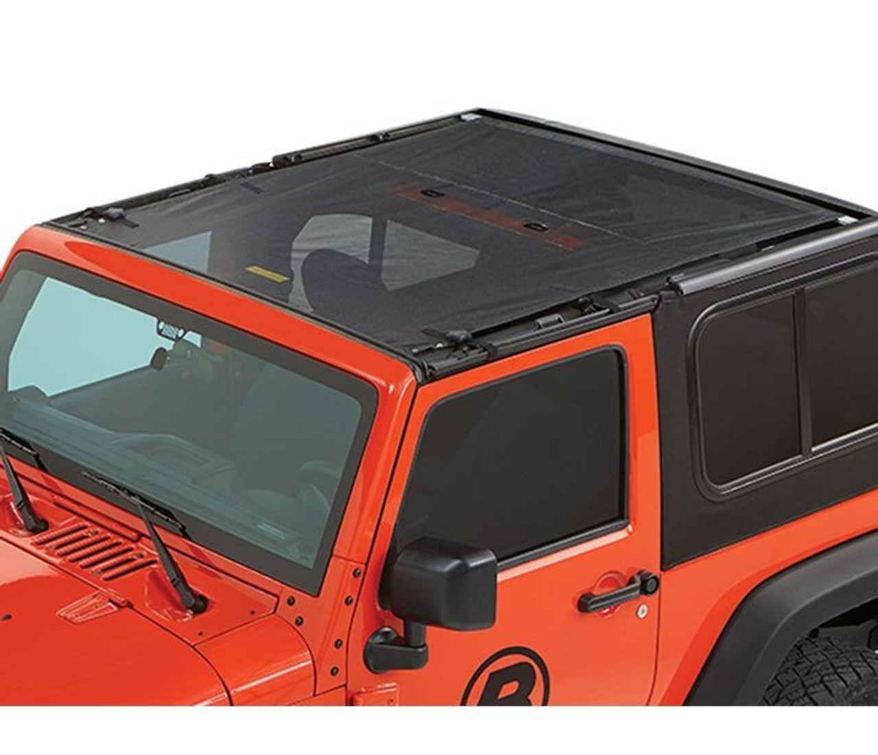 Sun Extended Safari Style Bikini Top, Mesh | (07-18) Wrangler JK, 2 Door | 52402-11