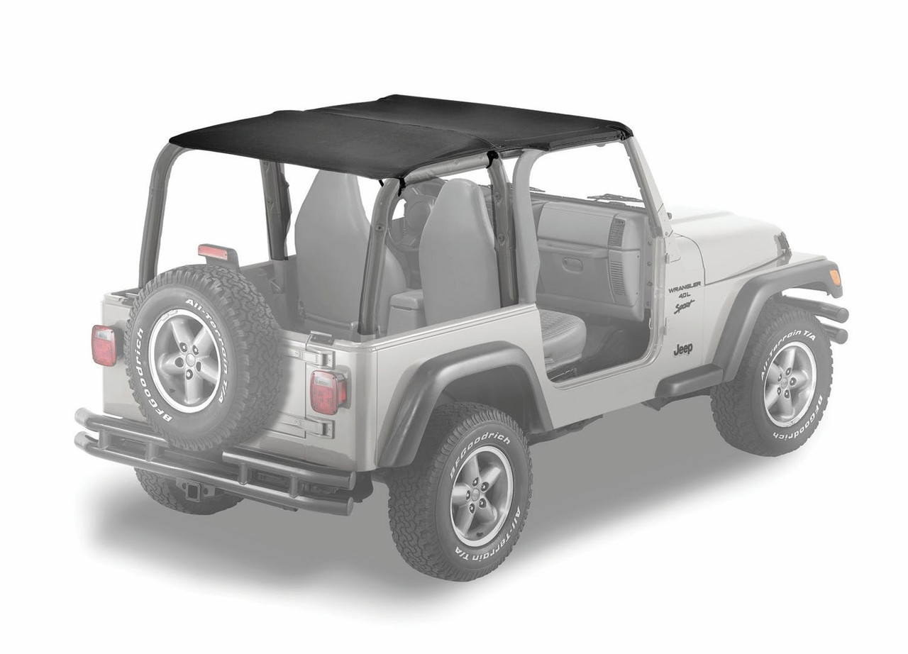 Extended Safari Bikini Top, Black Denim | (97-02) Wrangler TJ | 52530-15