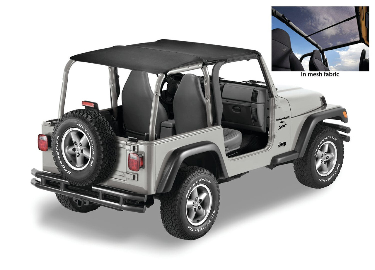 Header Extended Safari Bikini Top, Mesh | (97-02) Wrangler TJ | 52531-11