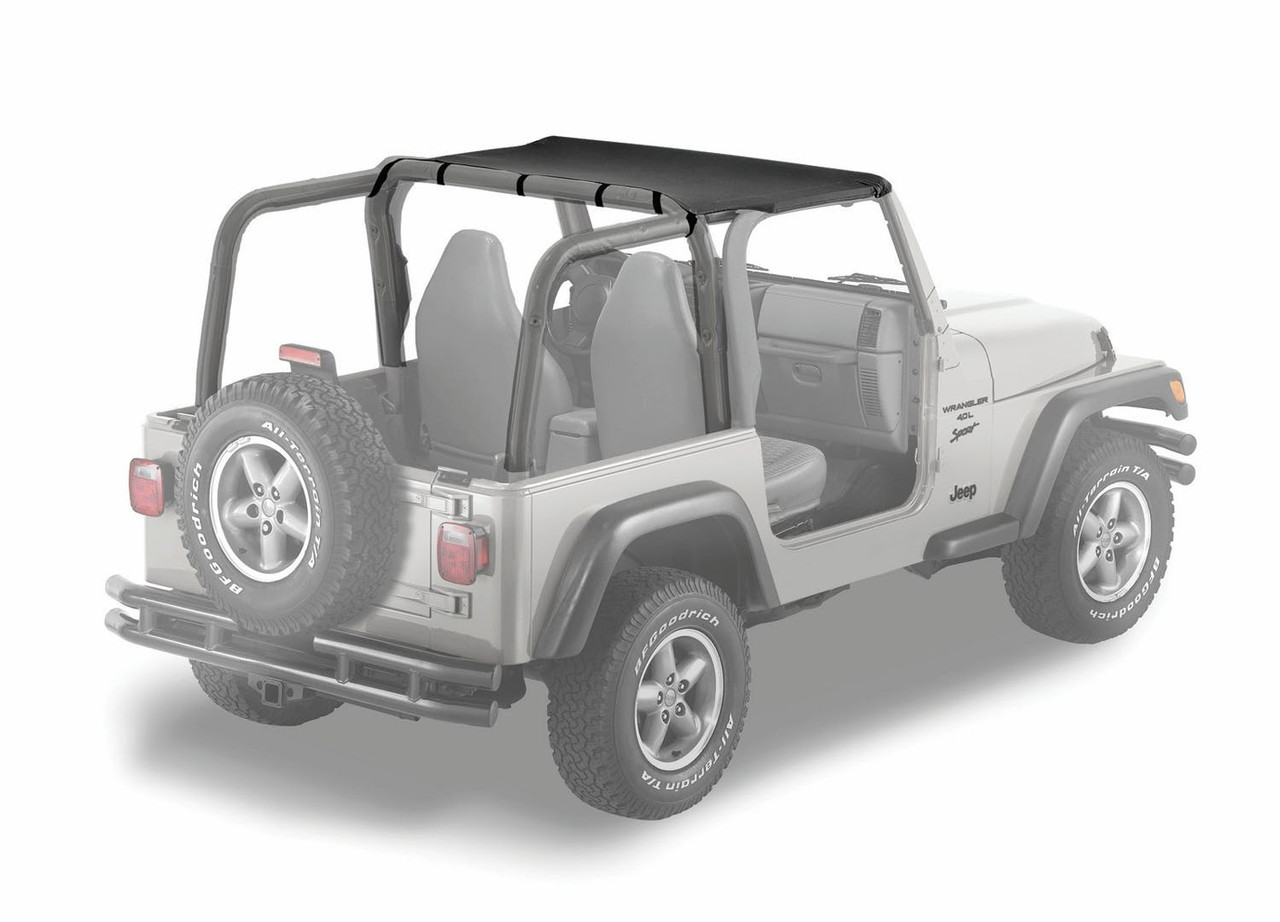 Header Extended Safari Bikini Top, Black Diamond | (03-06) Wrangler TJ | 52532-35