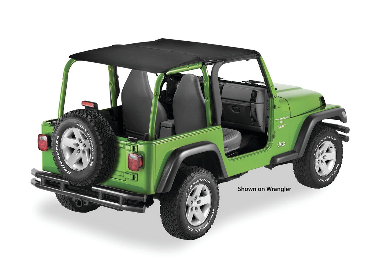Header Extended Safari Bikini Top, Black Diamond | (04-06) Wrangler TJ Unlimited | 52544-35