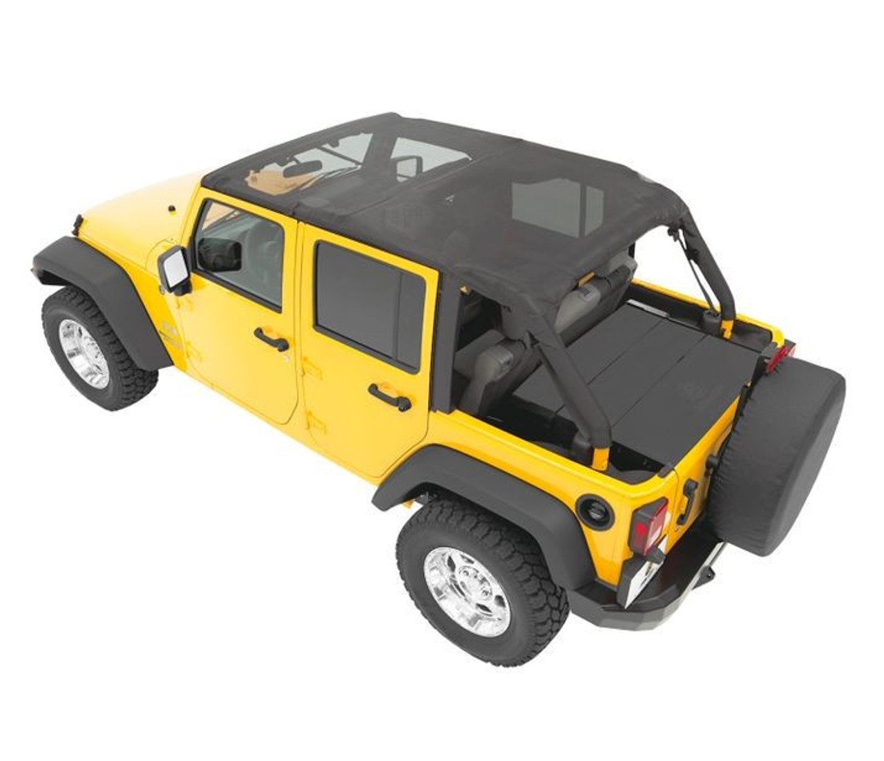 Extended Safari Cable Style Bikini Top, Mesh | (07-18) Wrangler JK, 4 Door | 52594-11
