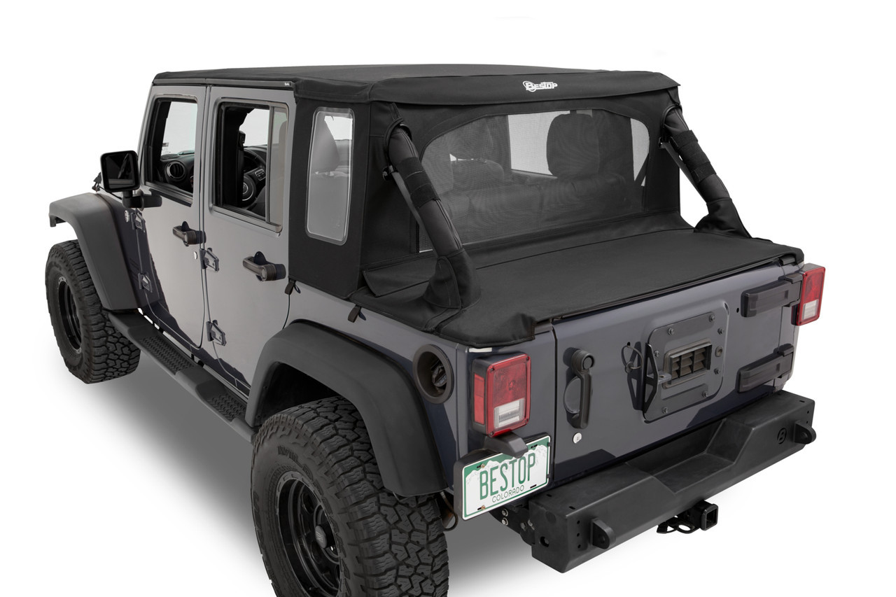 Halftop Soft Top Kit, Black Diamond | (07-18) Wrangler JK, 4 Door | 53901-35