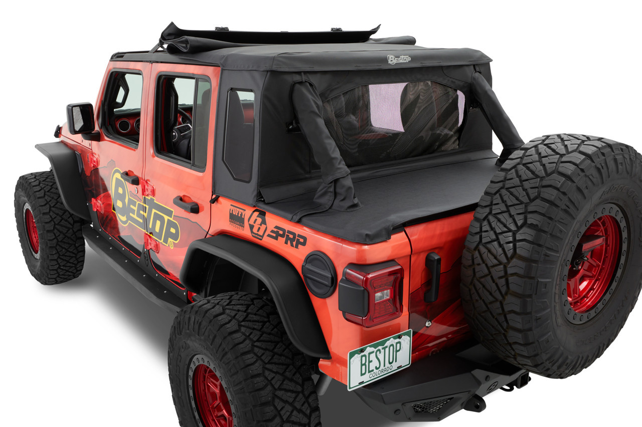 Halftop Soft Top Kit, Black Twill | (18-23) Wrangler JL, 4 Door | 53902-17