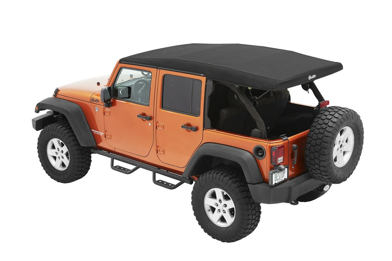 Supertop Squareback Ultra Soft Top, Black Twill | (07-18) Wrangler JK, 4 Door | 54724-17