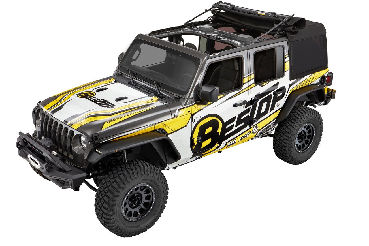Supertop Squareback Ultra Soft Top, Black Twill | (18-24) Wrangler JL, 4 Door | 54725-17