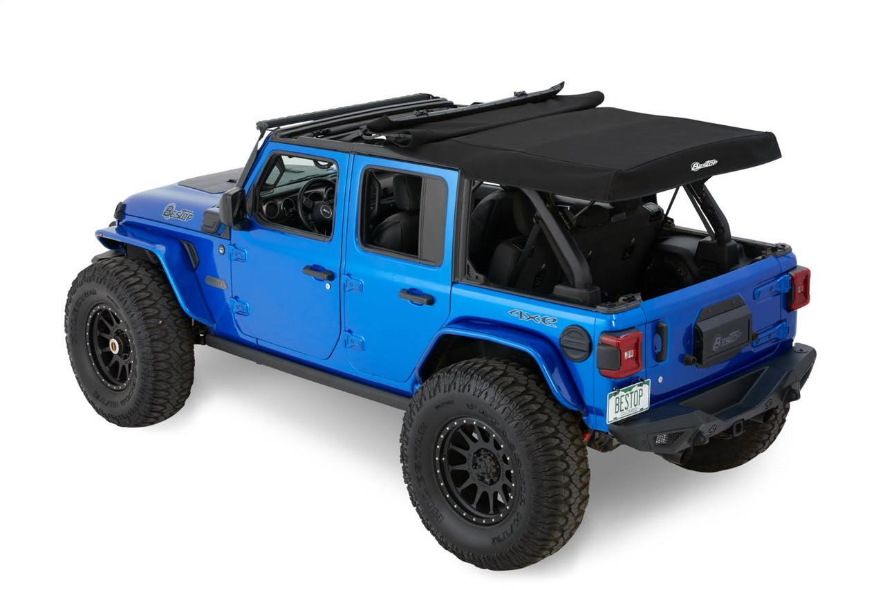 Supertop Squareback Soft Top, Black Twill | (18-24) Wrangler JL, 4 Door | 54726-17