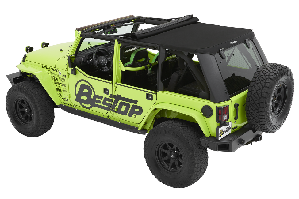 TrekTop Pro Hybrid Soft Top, Black Twill | (07-18) Wrangler JK, 4 Door | 54863-17