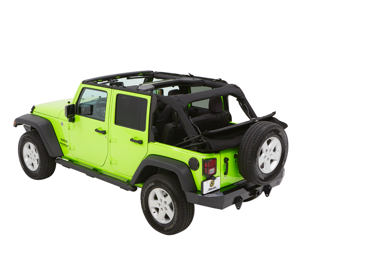 Trektop Glide Soft Top, Black Twill | (07-18) Wrangler JK, 4 Door | 54923-17