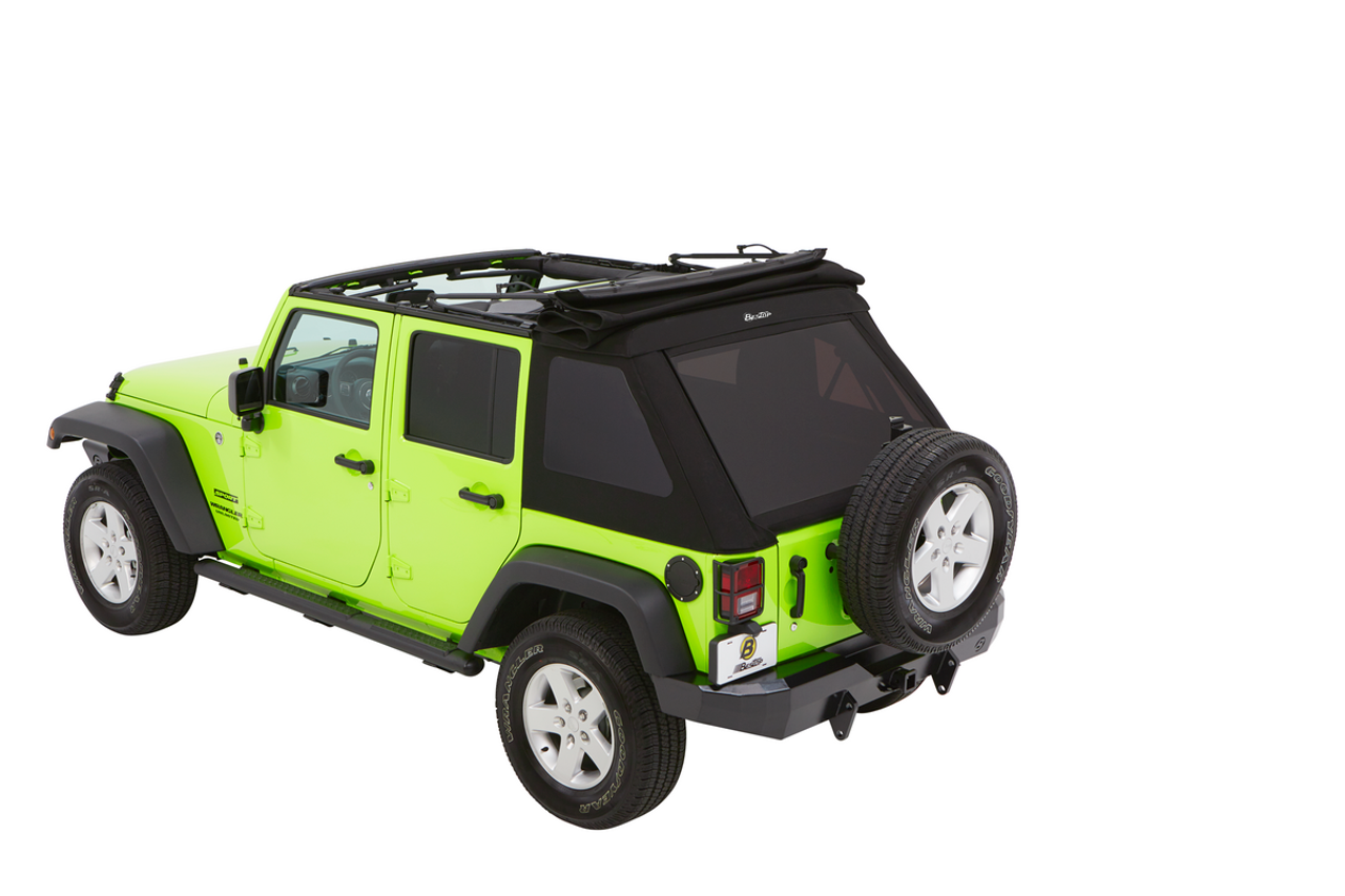 Trektop Glide Soft Top, Black Twill | (07-18) Wrangler JK, 4 Door | 54923-17