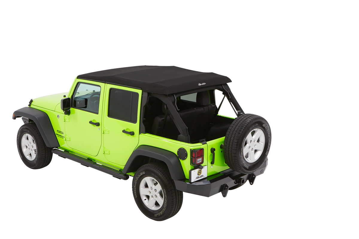 Trektop Glide Soft Top, Black Diamond | (07-18) Wrangler JK, 4 Door | 54923-35