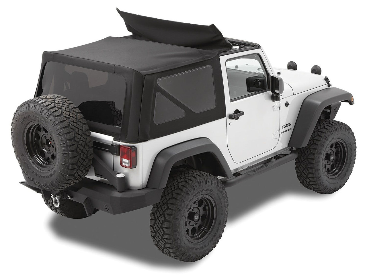 Replace-A-Top OEM Hardware, Black Twill | (07-09) Wrangler JK, 2 Door | 79836-17