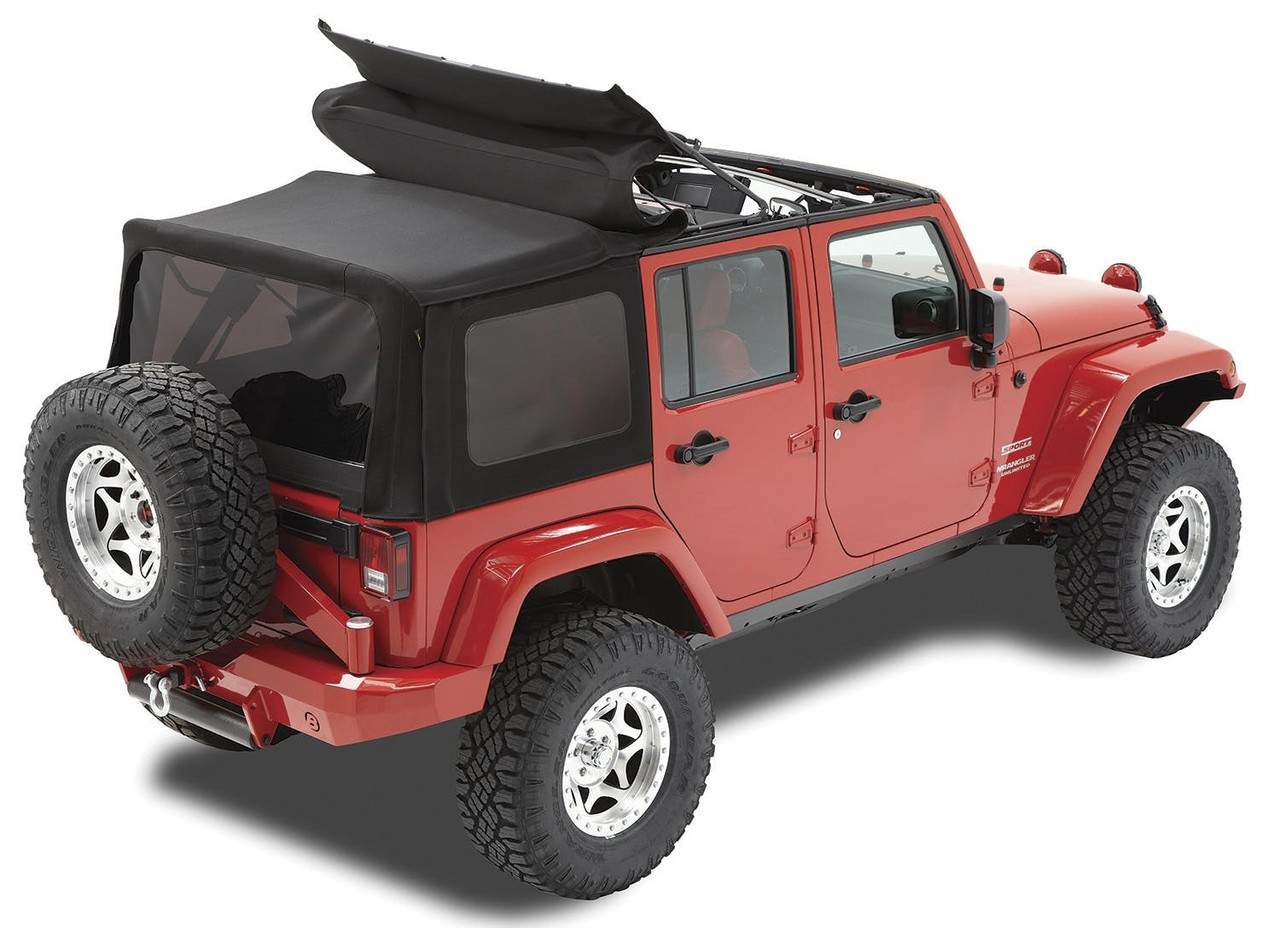 Replace-A-Top OEM Hardware, Black Twill | (07-09) Wrangler JK, 4 Door | 79837-17