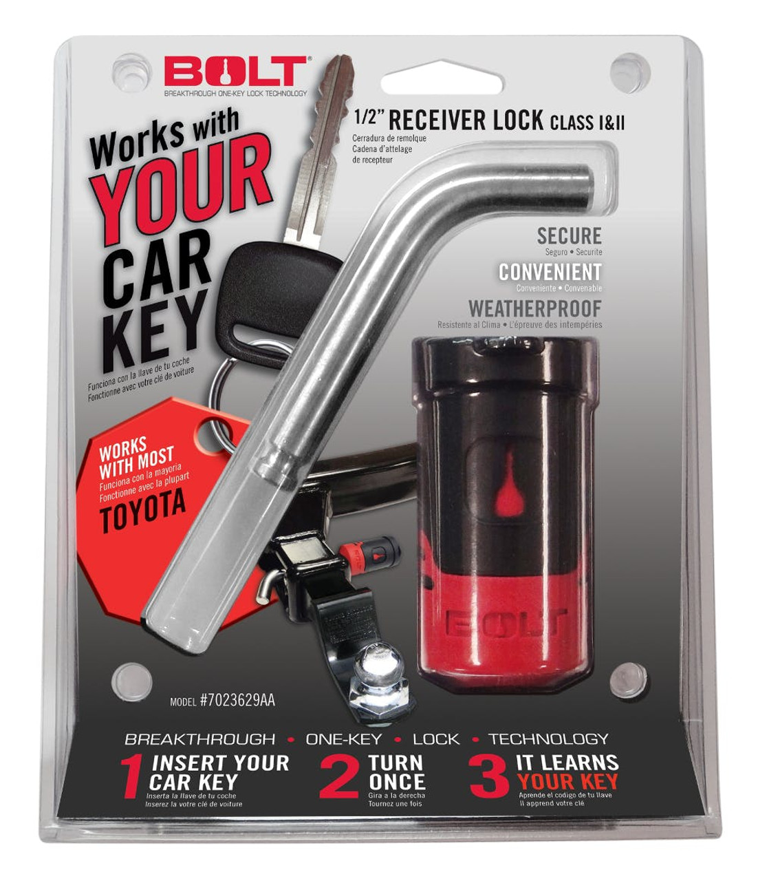 1/2" Locking Receiver Pin Factory Ignition Key Matching | Toyota | 7023629