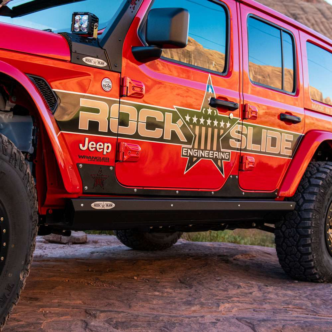 Step Slider Rocker Guards | (18-23) Wrangler JL, 4 Door | AXSSRGJL4