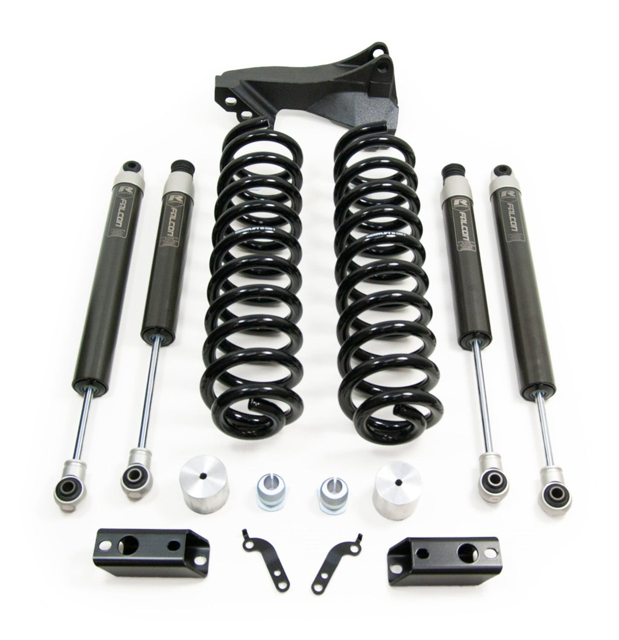2.5'' Coil Spring Front Lift Kit, With Falcon 1.1 Monotube Front and Rear Shocks and Front Track Bar Bracket | (20-24) Super Duty F-250/F-350/F-450, Diesel, 4WD | 46-20253