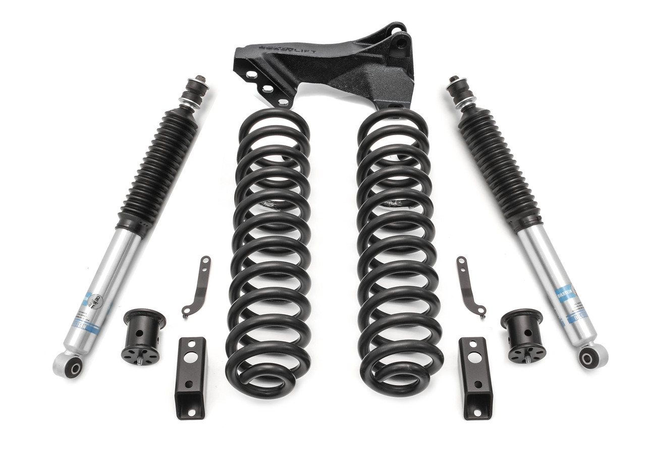 2.5'' Coil Spring Front Lift Kit, With Bilstein Front Shocks and Front Track Bar Bracket | (17-19) Super Duty F-250/F-350, Diesel, 4WD | 46-2723