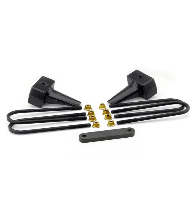 5'' Flat Rear Block Kit with Carrier Bearing Spacer, 2 Piece Drive Shaft | (11-16) Super Duty F-250/F-350/F-450, RWD/4WD | 66-2015