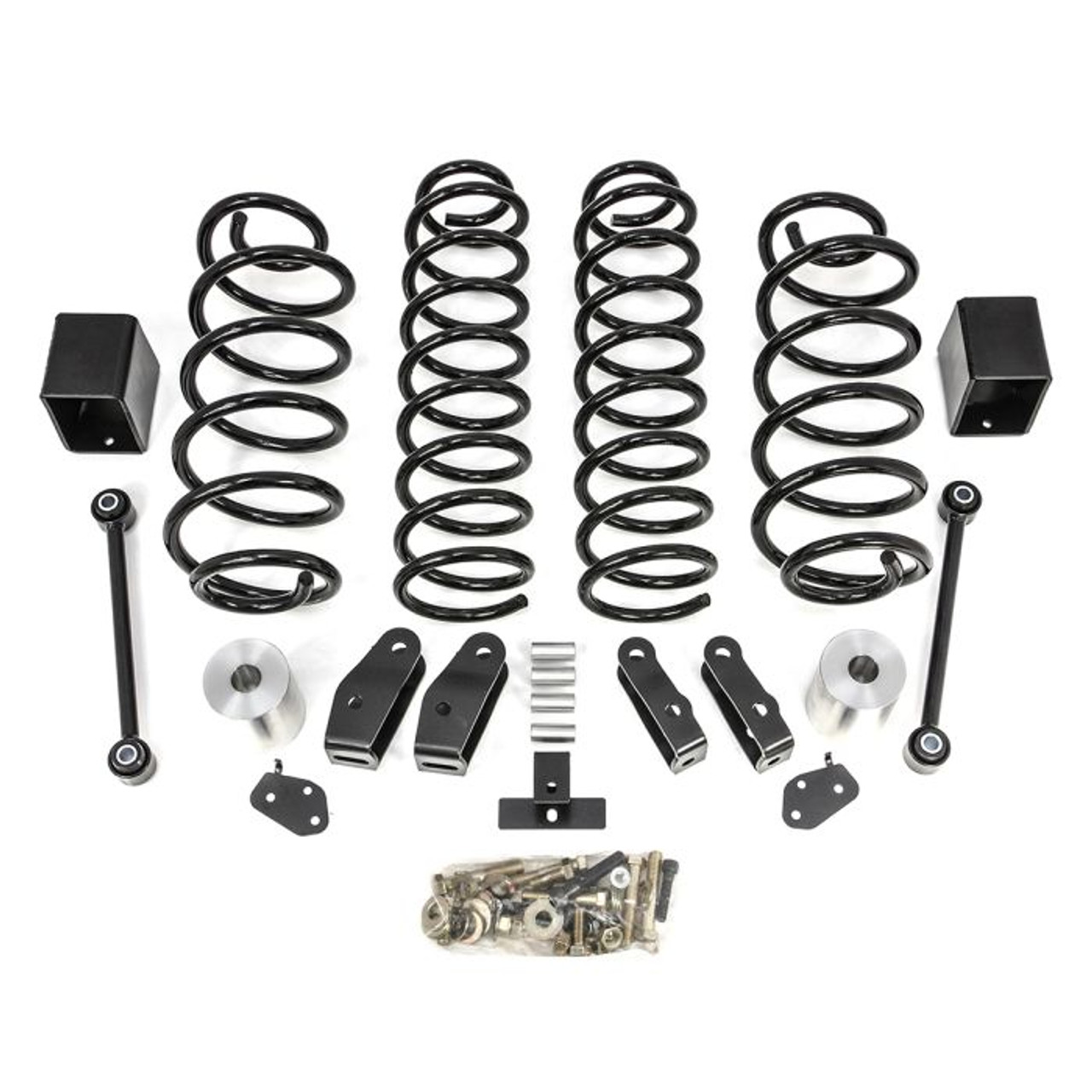 2.5'' Coil Spring Lift Kit, Black Spring, Shock Extensions | (18-23) Wrangler JL, 4WD, Rubicon | 69-6827