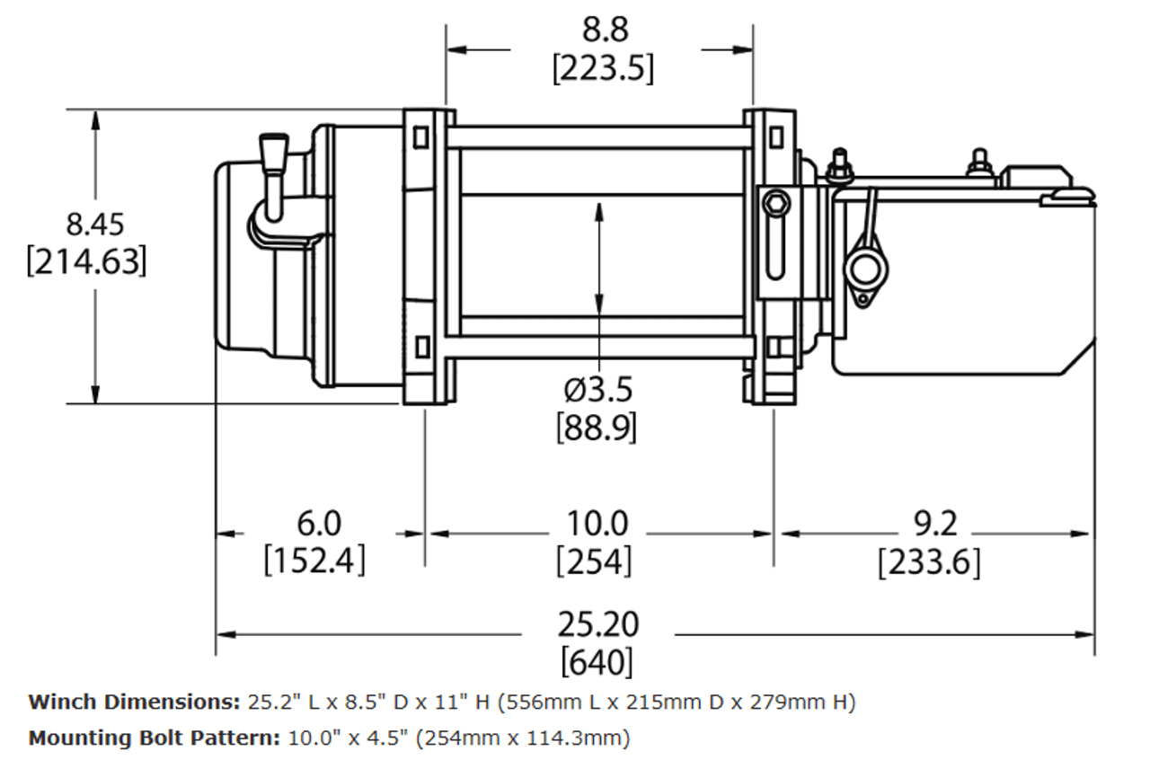 M15-S Heavyweight Winch, Synthetic Rope, 1500lb | Universal | 97730