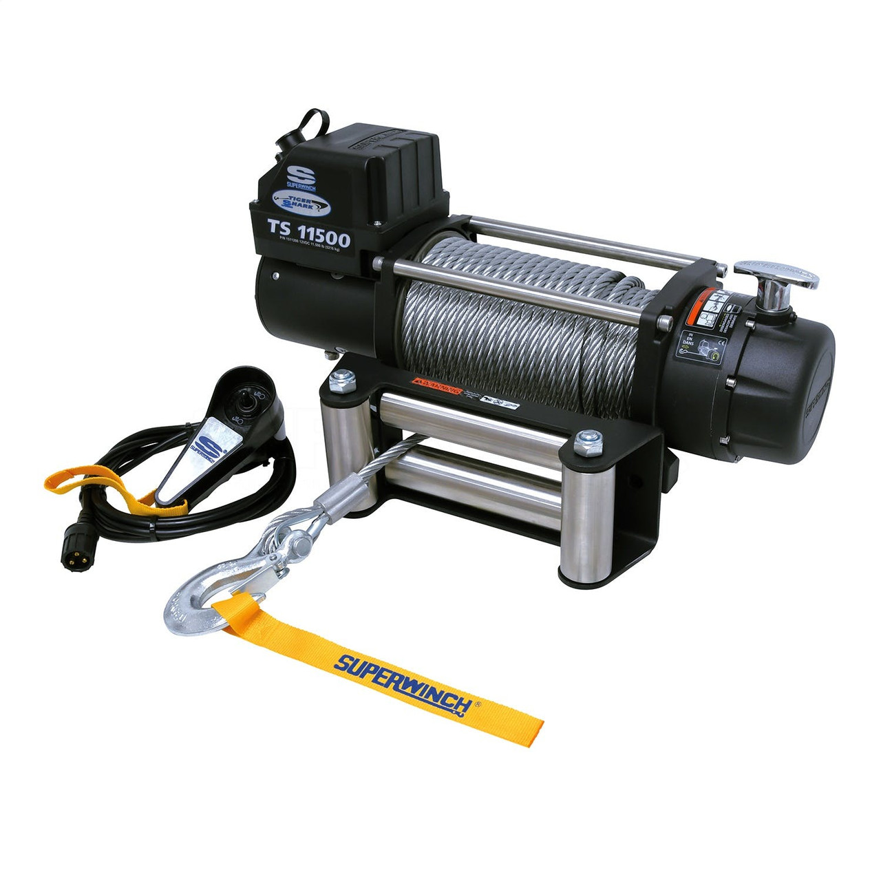 Tiger Shark 12 V Electric Winch, 11,500lb, Steel Cable | Universal | 1511200