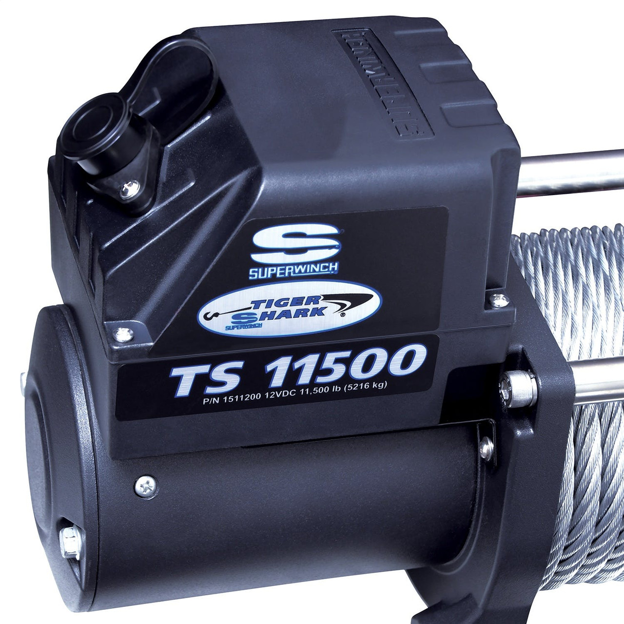 Tiger Shark 12 V Electric Winch, 11,500lb, Steel Cable | Universal | 1511200