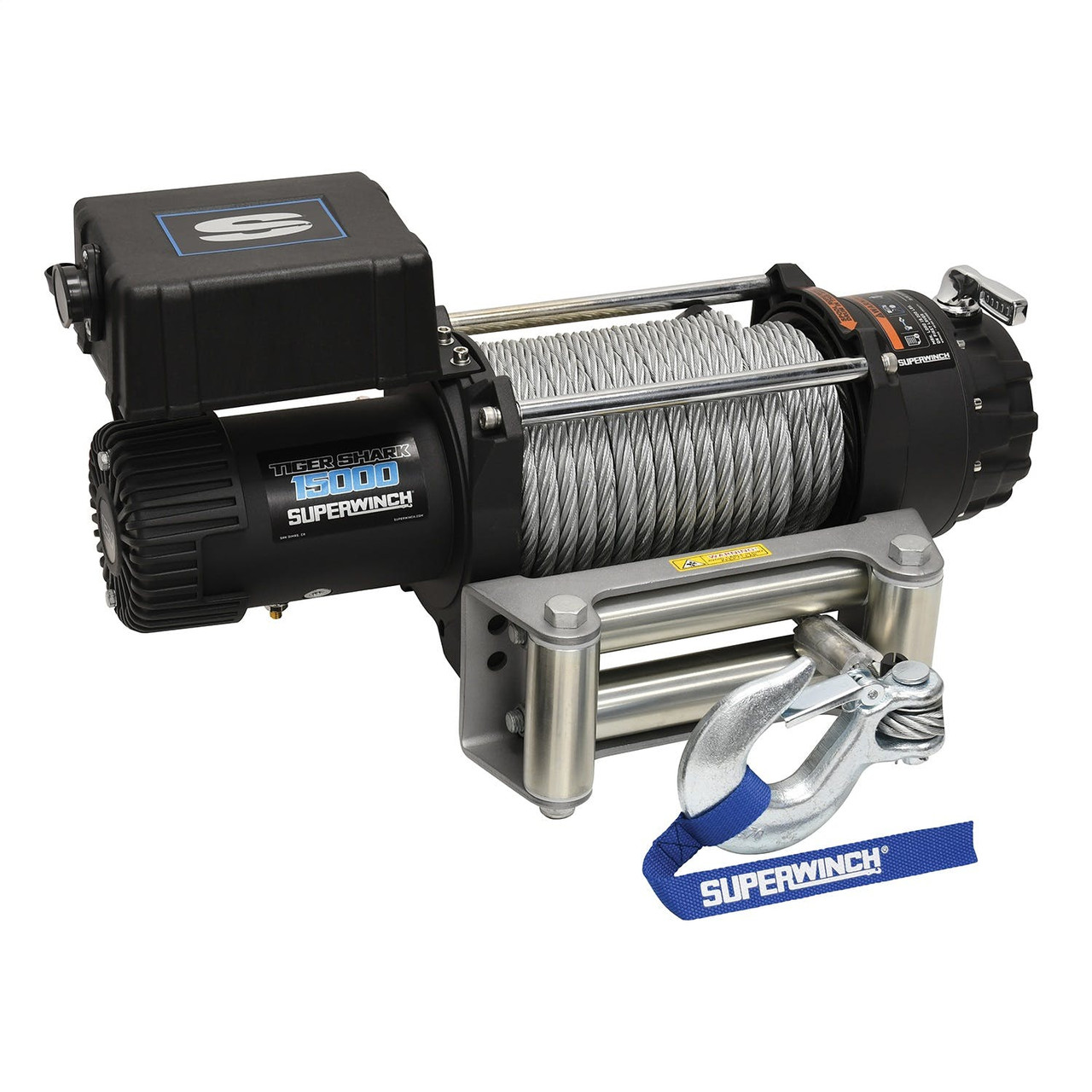 Tiger Shark 12 V Electric Winch, 1500lb, Steel Cable | Universal | 1515000