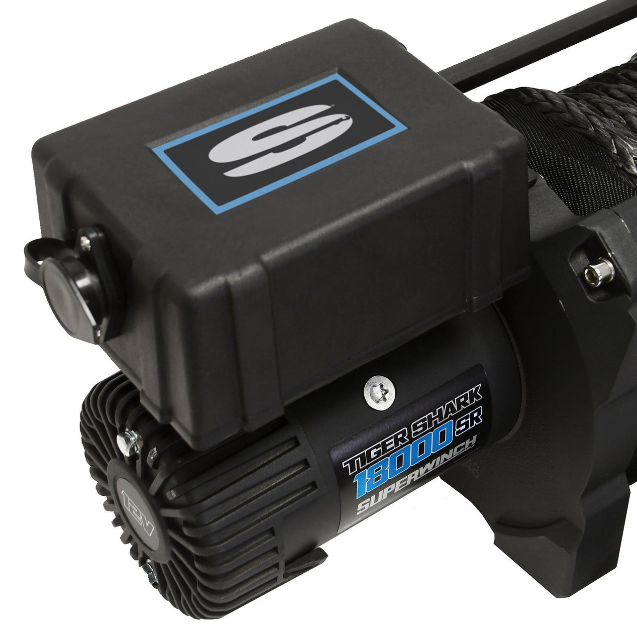 Tiger Shark 12 V Electric Winch, 1800lb, Synthetic Rope | Universal | 1518001