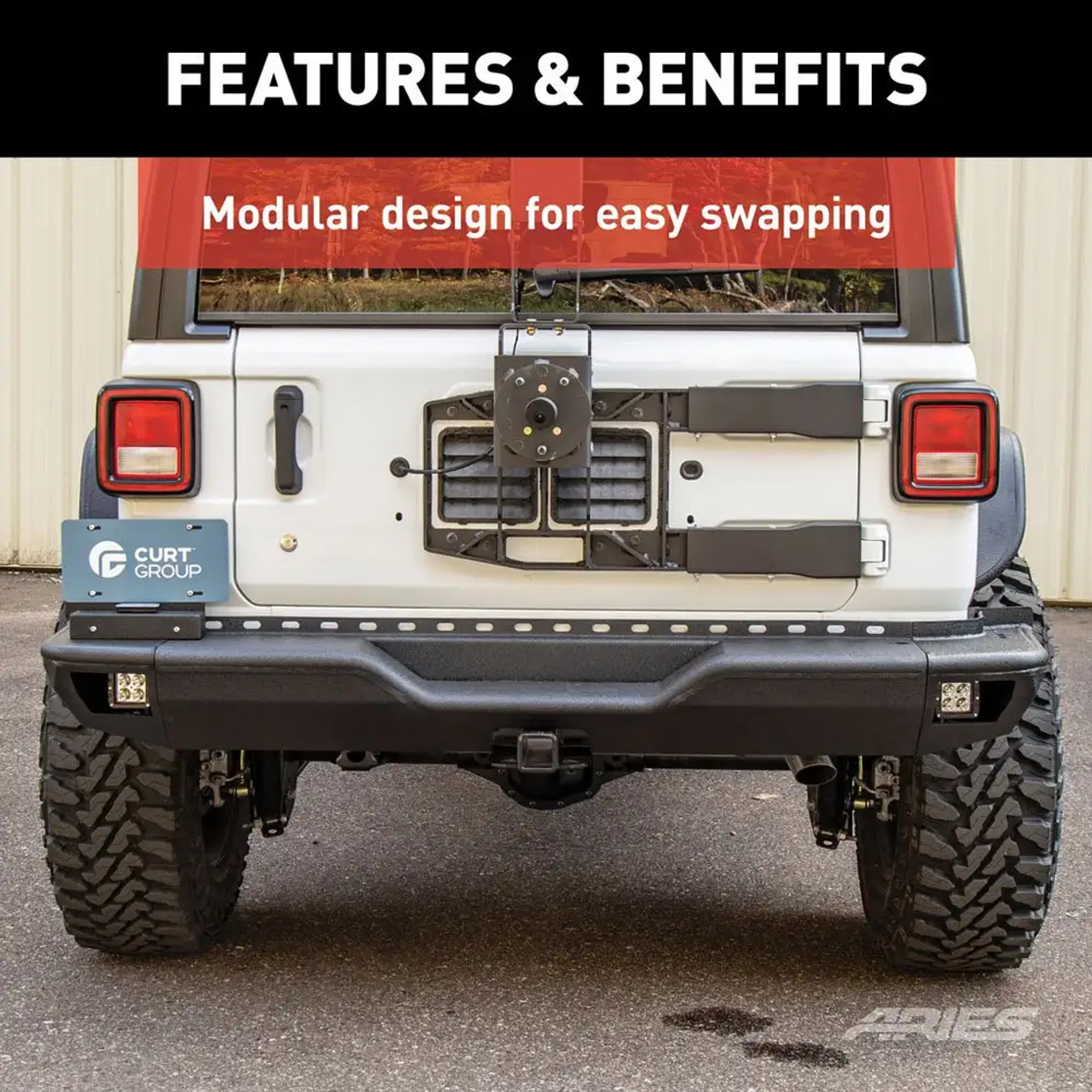 TrailChaser Steel Rear Bumper, Steel, Black | (18-24) Wrangler JL | 2082081