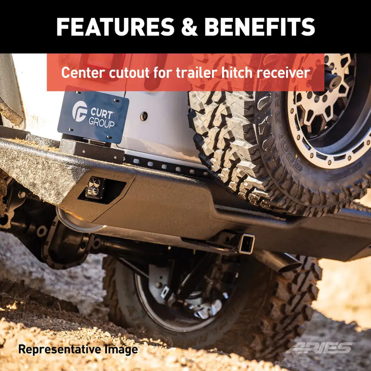 TrailChaser Aluminum Rear Bumper, Aluminium, Black | (18-24) Wrangler JL | 2082082