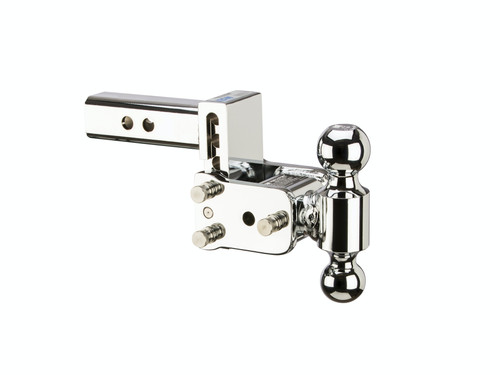 B&W Towing Tow and Stow Adjustable Drop Hitch 2" Shank 3" Drop Dual Ball Chrome, 2" Shank, 3" Drop, Dual Ball, Chrome | Universal | TS10033C