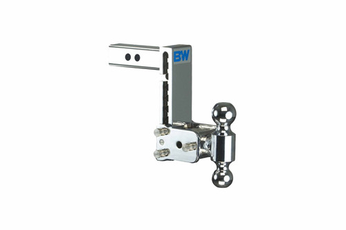 B&W Towing Tow and Stow Adjustable Drop Hitch 2" Shank 7" Drop Dual Ball Chrome, 2" Shank, 7" Drop, Dual Ball, Chrome | Universal | TS10040C