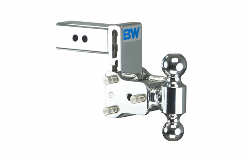 B&W Towing Tow and Stow Adjustable Drop Hitch 2.5" Shank 5" Drop Dual Ball Chrome, 2.5" Shank, 5" Drop, Dual Ball, Chrome | Universal | TS20037C