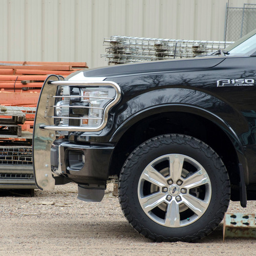 Steel Grille Guard, Polished Stainless, Steel | (15-20) F-150, Excluding Diesel | 3066-2