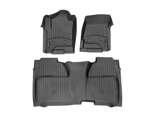 Floor Liners, Front and Rear, Black | (14-18) Silverado/Sierra 1500, (15-19) Silverado/Sierra 2500HD/3500HD, Vinyl Floors | 449681V-445422V