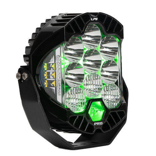 LP9 Pro LED Light Pod, Driving/Cornering, Clear, Green Backlight | Universal  | 320016