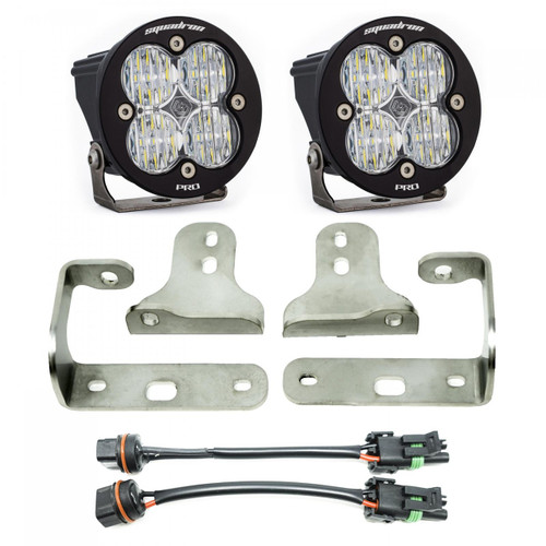 Squadron-R Pro Fog Pocket LED Light Kit, Wide/Cornering, Clear | (18-24) Wrangler JL, (20-24) Gladiator JT OEM Sport Bumper | 447067