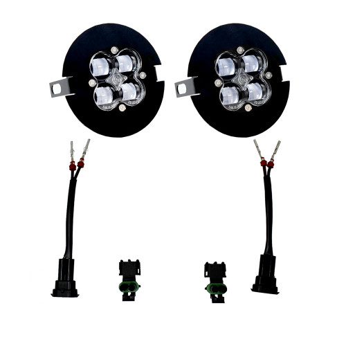 Squadron SAE Fog Pocket LED Light Kit, Fog, Clear | (06-14) F-150, (05-11) Tacoma, (07-13) Tundra  | 447702