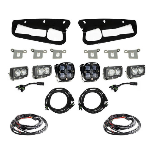 Squadron SAE/Dual S2 Sport Fog Pocket LED Light Kit, Fog, Clear | (21-23) Bronco, (22-24) Bronco Raptor OE Steel Bumper | 447761